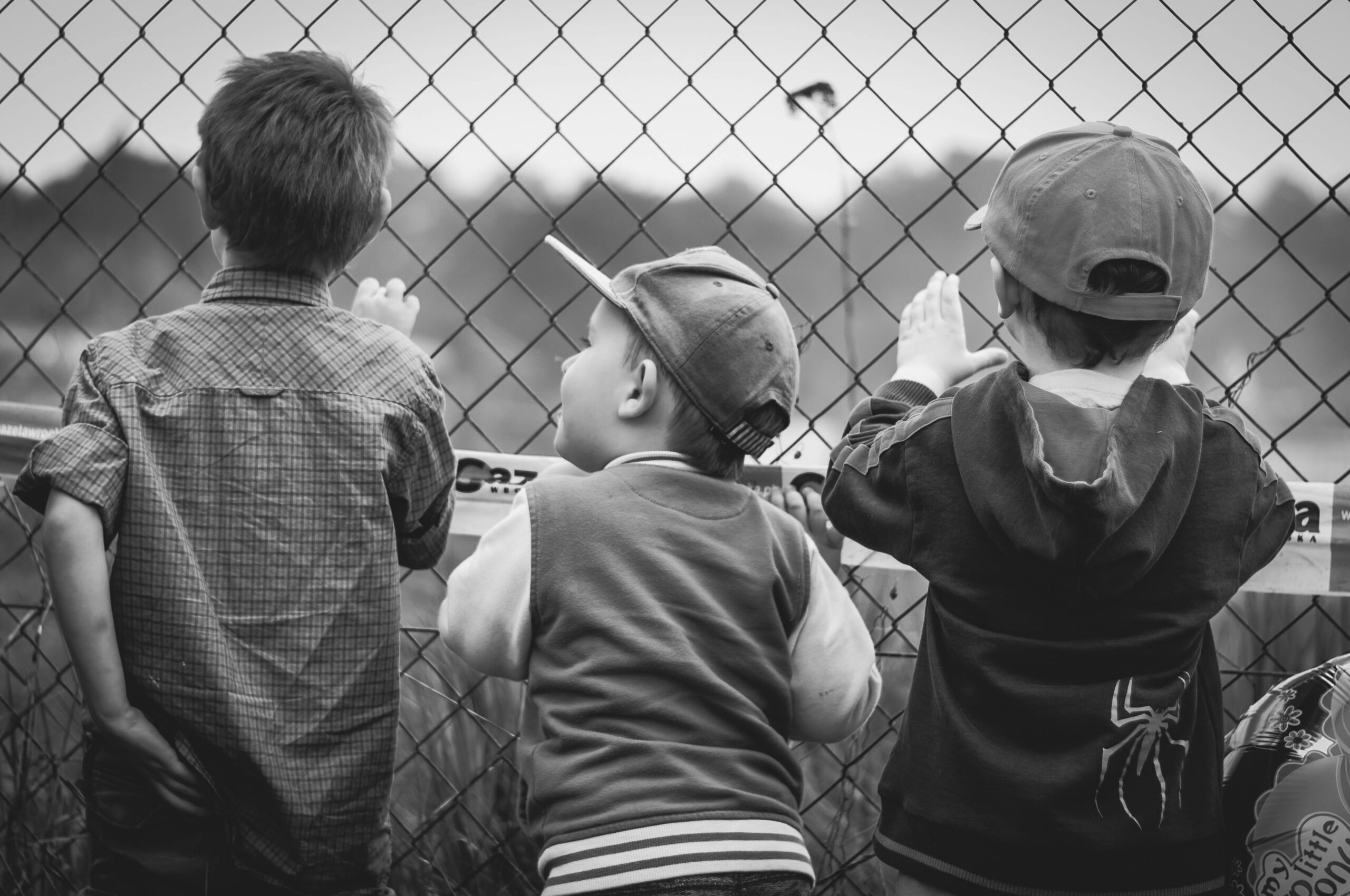 Boys at a fence